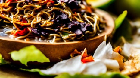 Рецепт азиатского супа с лапшой и цветочными лепестками: нежный вкус и эстетика в одной тарелке