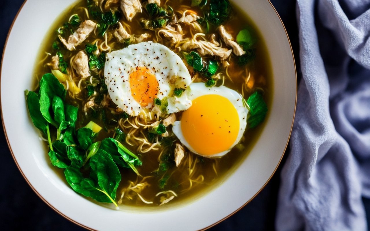 Секреты идеального бульона для азиатского супа с лапшой, курицей и яйцом от шеф-повара из Токио