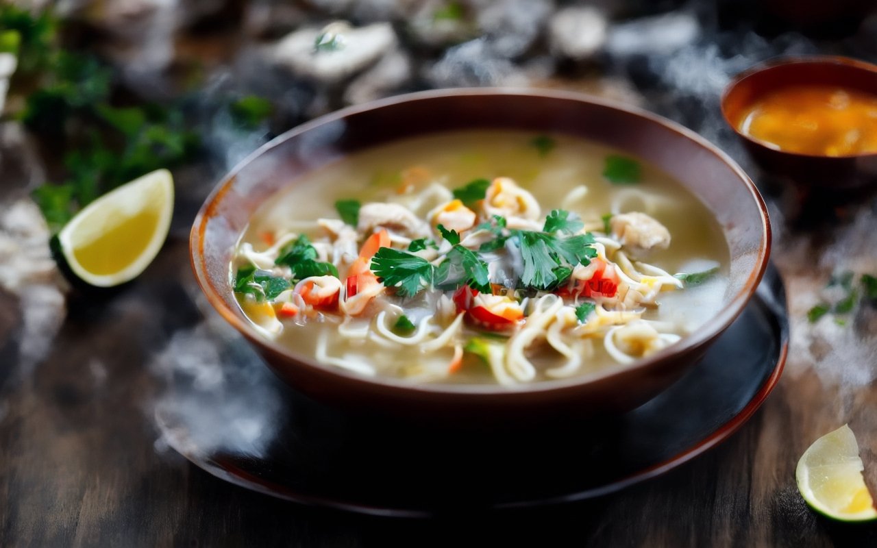 Тайский суп Том Кха с лапшой, курицей и яйцом: секреты баланса кислого, острого и сладкого