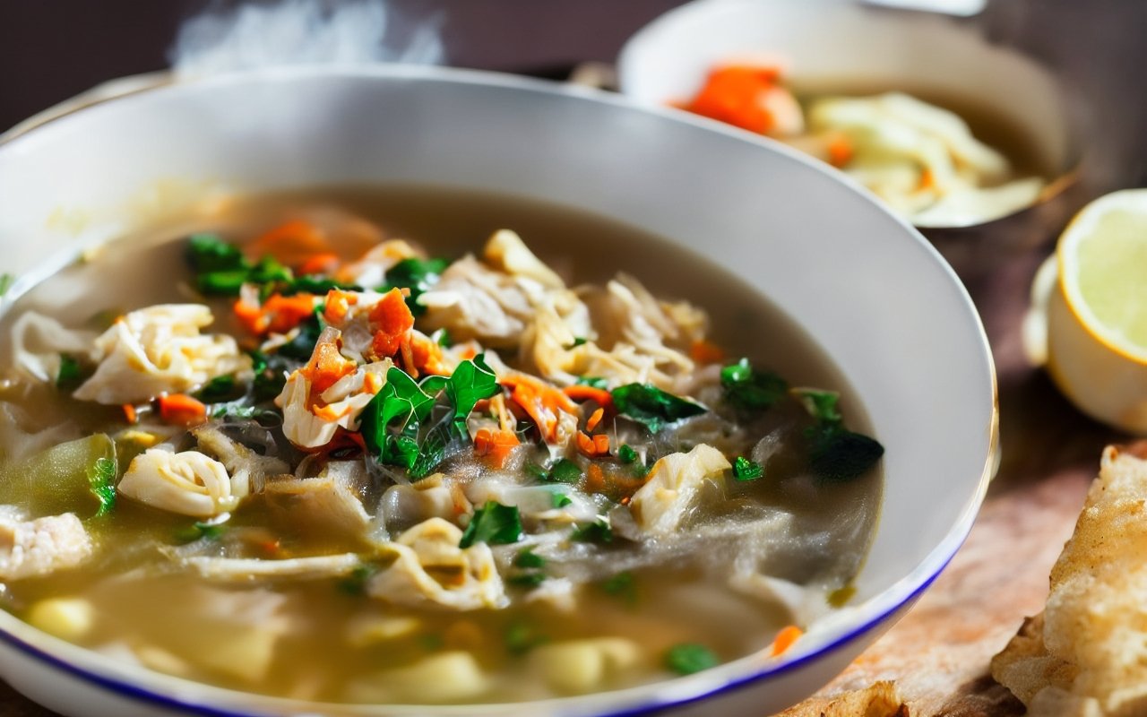 Фирменный азиатский рыбный суп с цитрусовыми нотами и хрустящей лапшой — секреты баланса умами