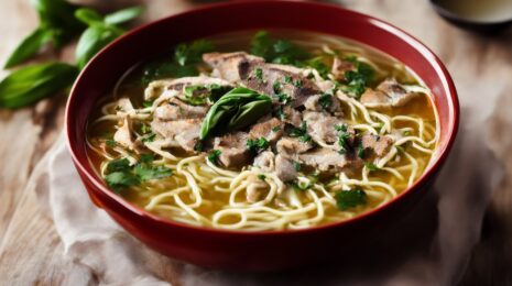 Фьюжн-версия рыбного азиатского супа с лапшой: добавляем перуанский чили и тайский базилик для взрывного вкуса