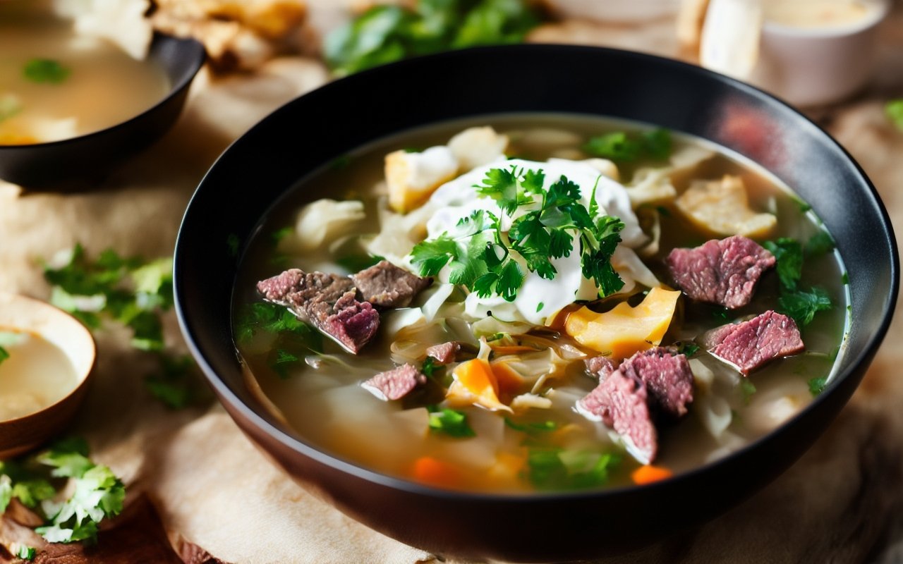 Фьюжн-версия азиатских супов: говядина с мисо и рыбный бульон с имбирной пеной