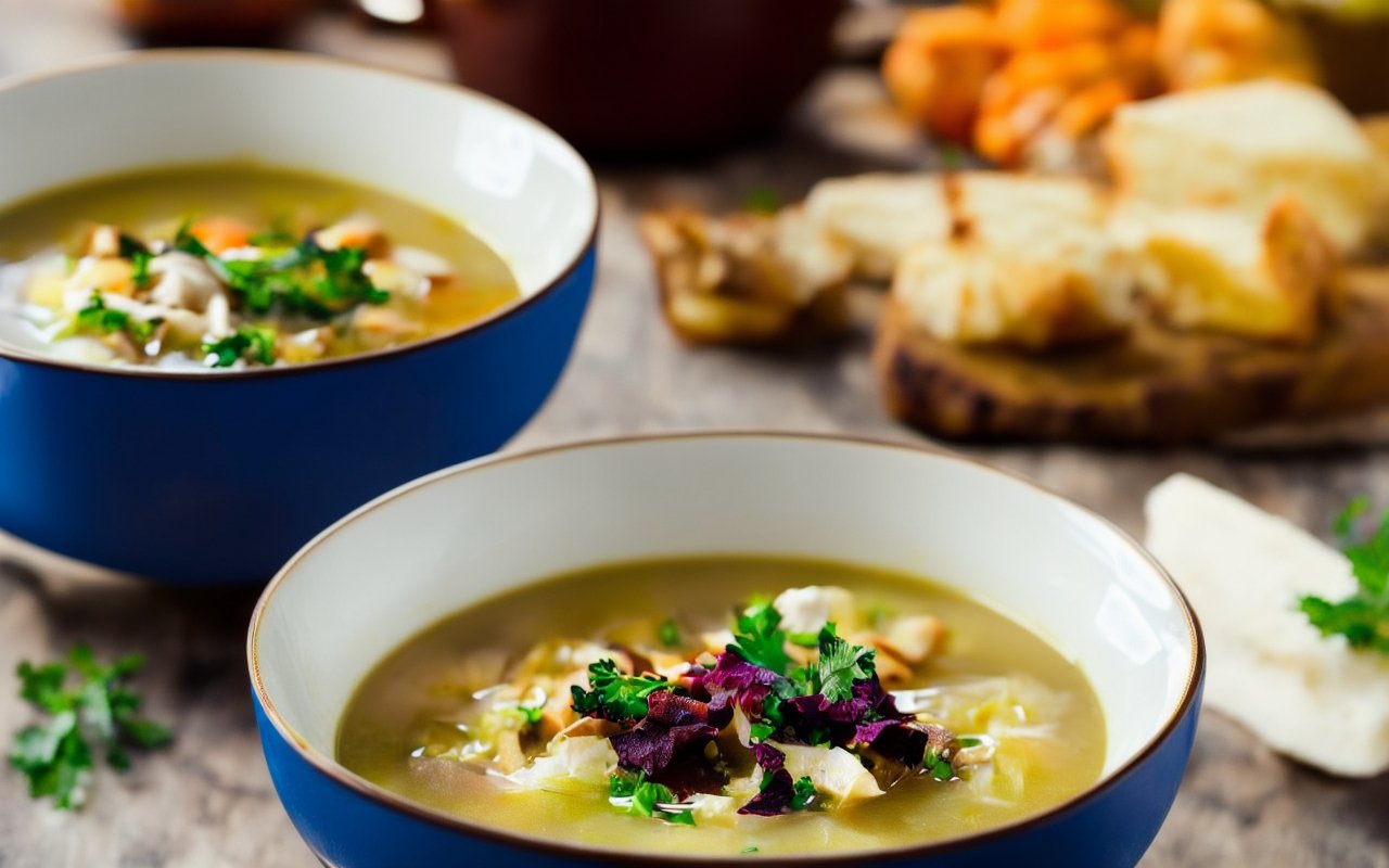 Изысканный суп с трюфельным маслом