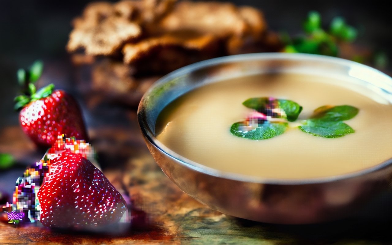 Клубнично-имбирный суп