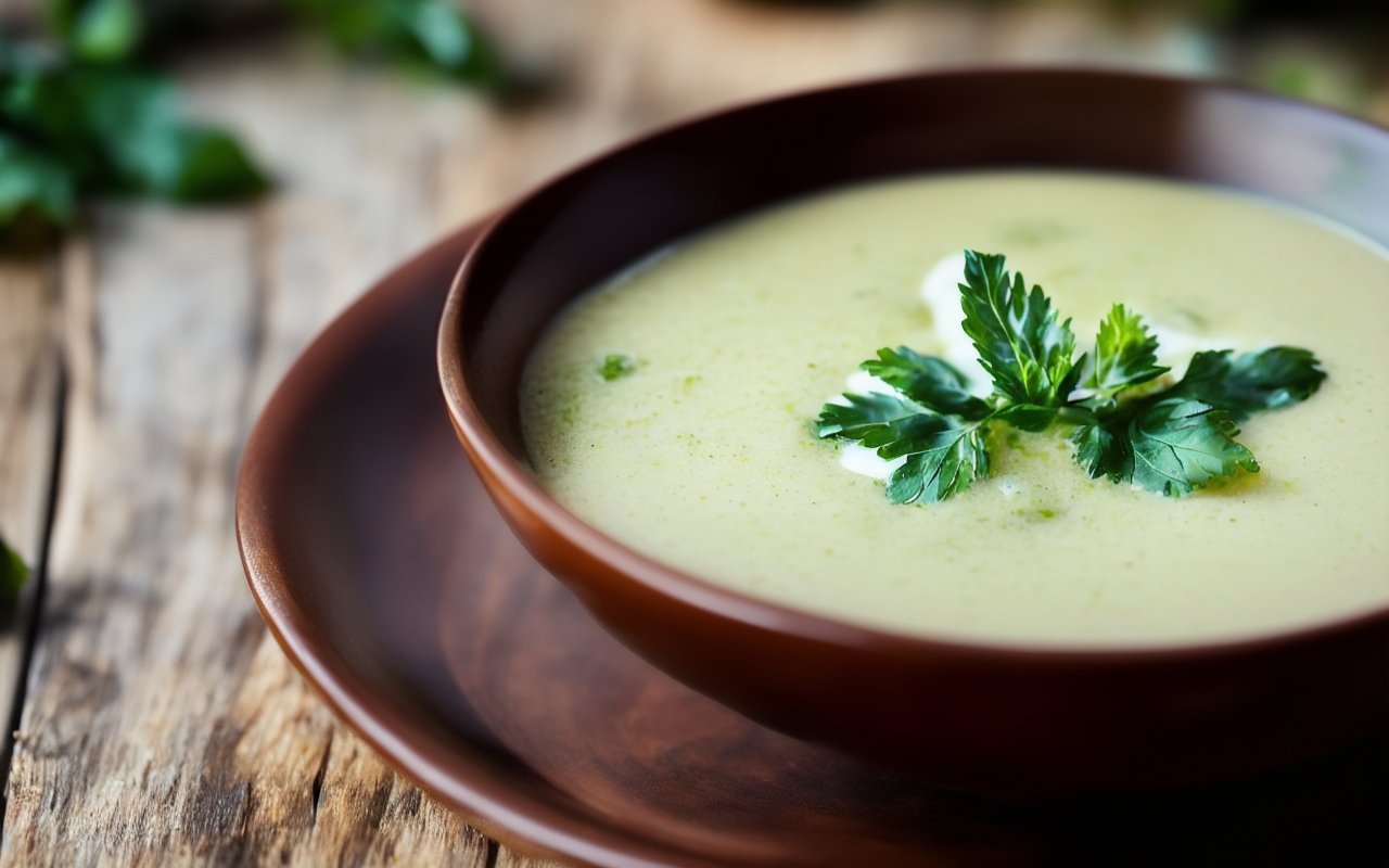 Крем-суп из сельдерея и яблок