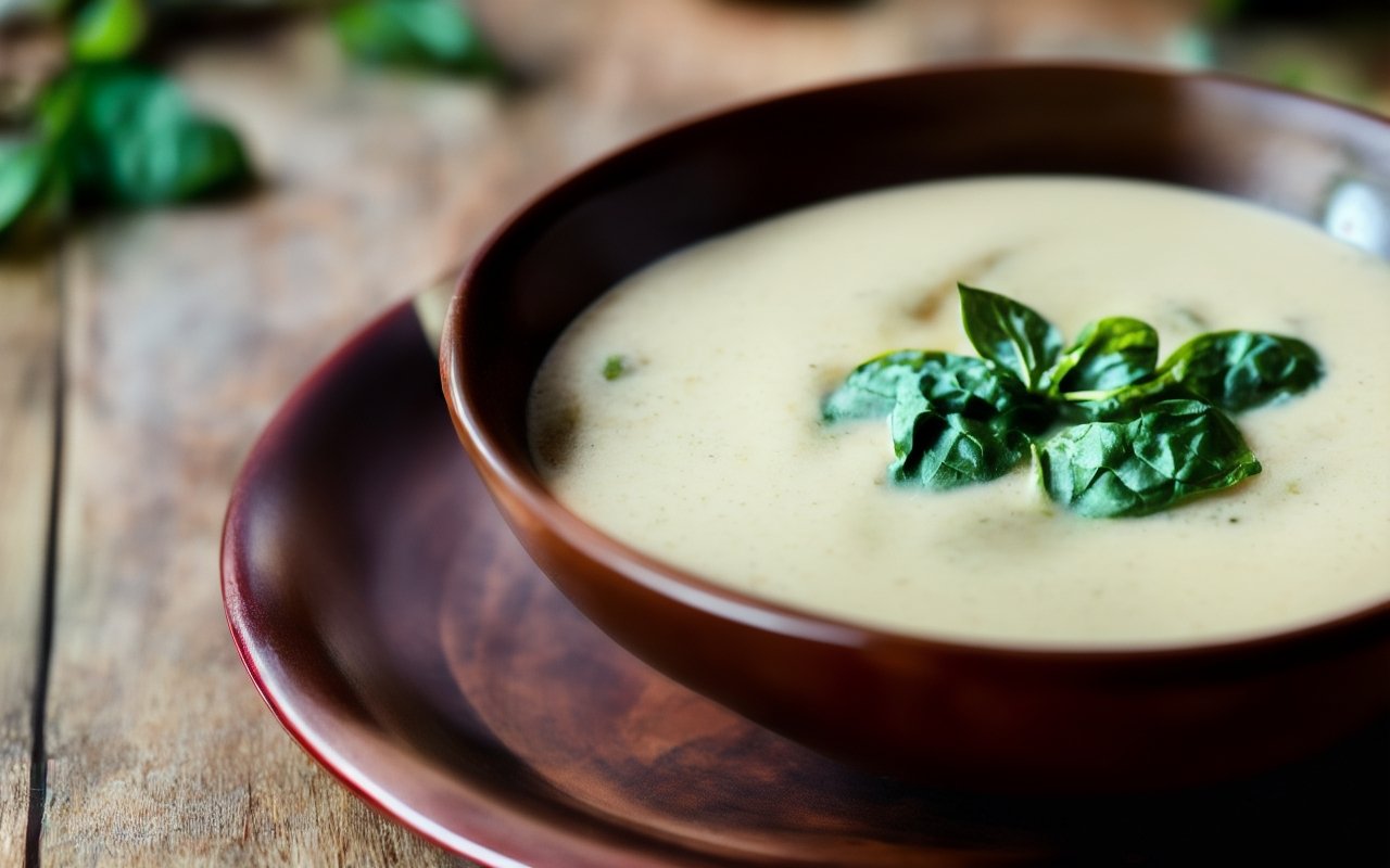 Крем-суп из шпината и сливок