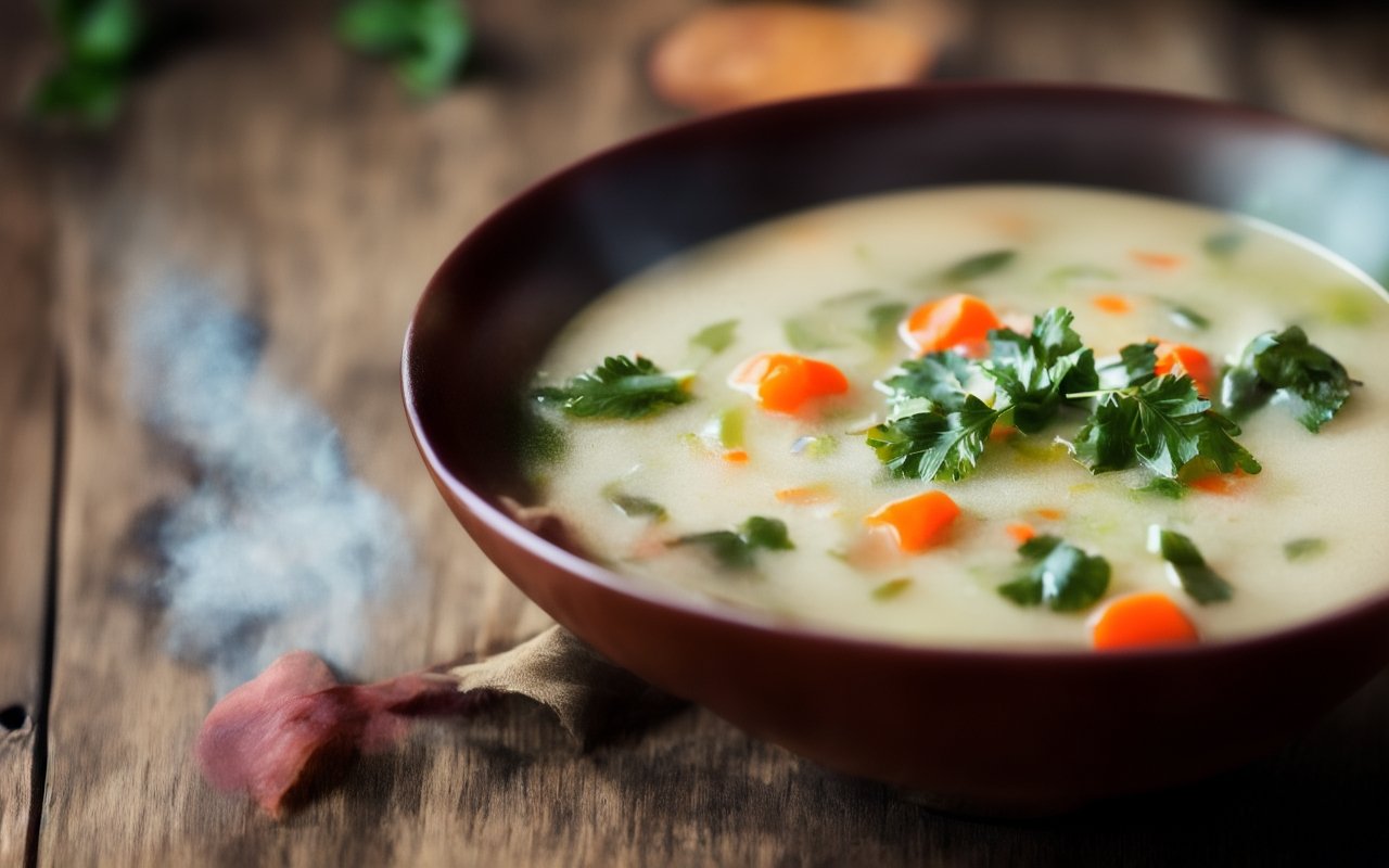Легкий суп с кисло-сладким акцентом