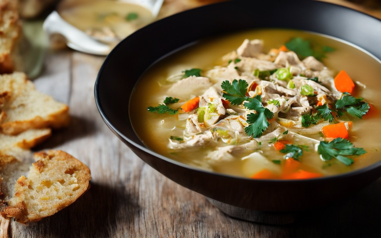 Наваристая уха с шафраном и овощами