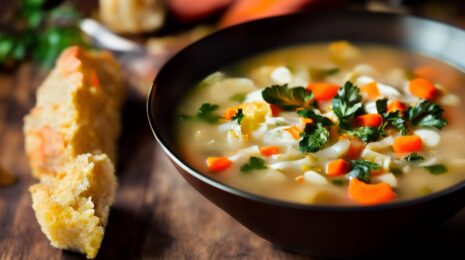 Наваристый суп с морковью и айвой