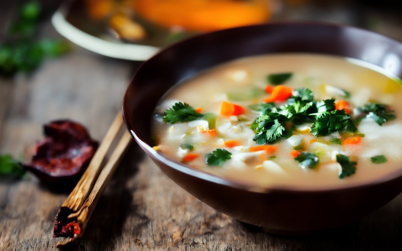 Пряный суп с кокосовым молоком и восточными специями