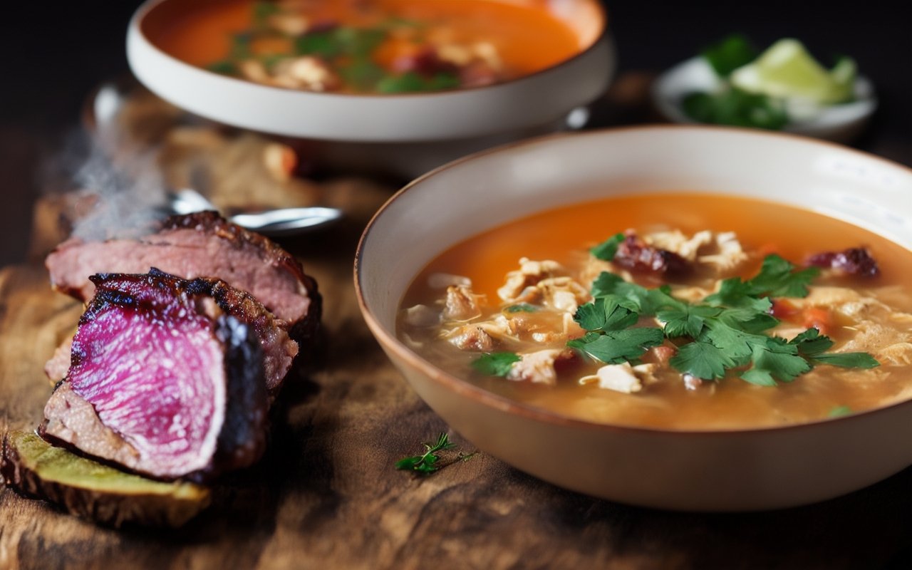 Солянка с копченостями