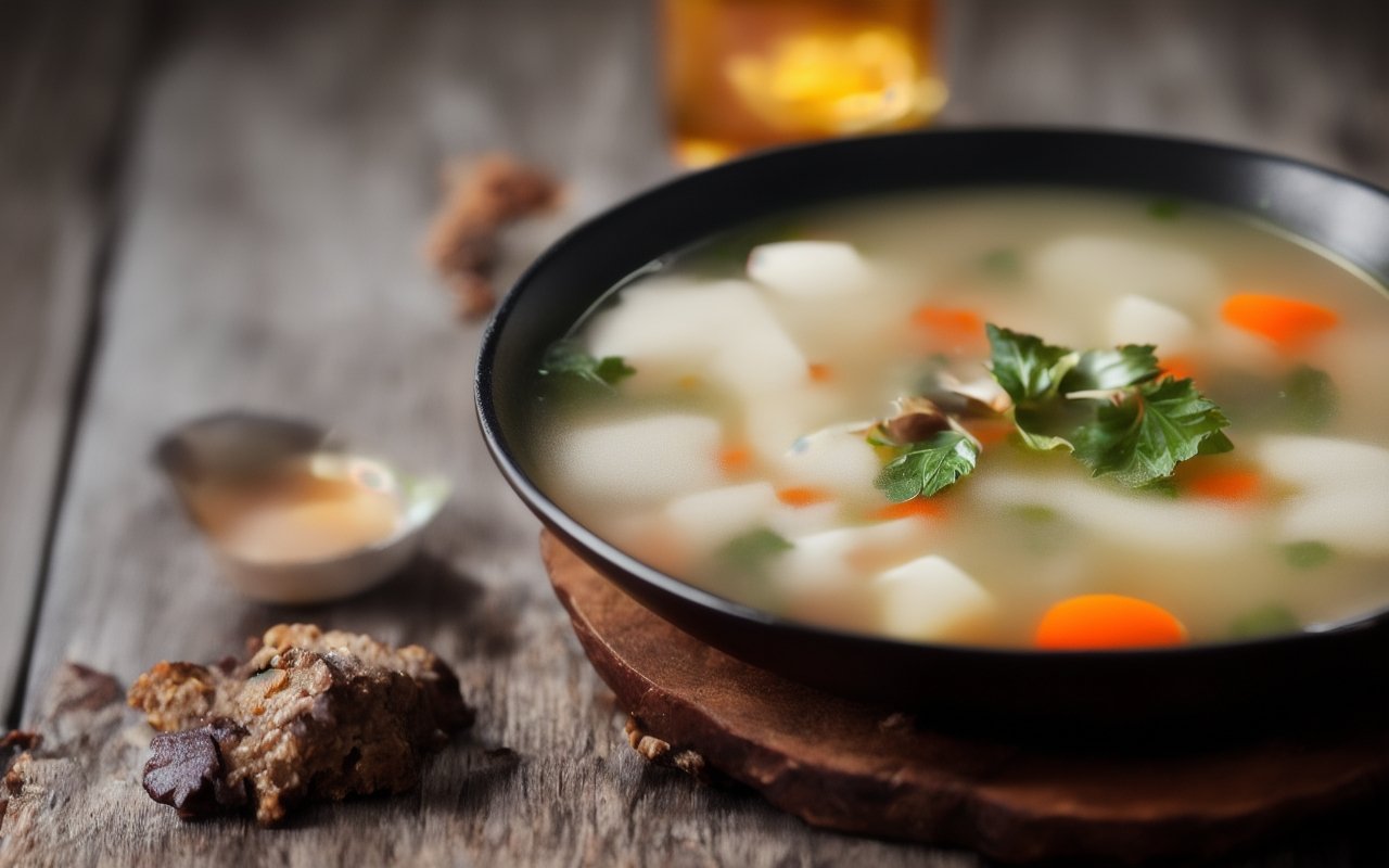 Солянка с почками, сердечками и печенью