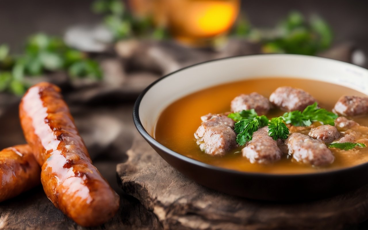 Солянка с сосисками