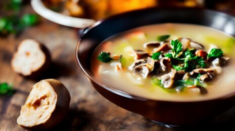 Суп из белых грибов свежих