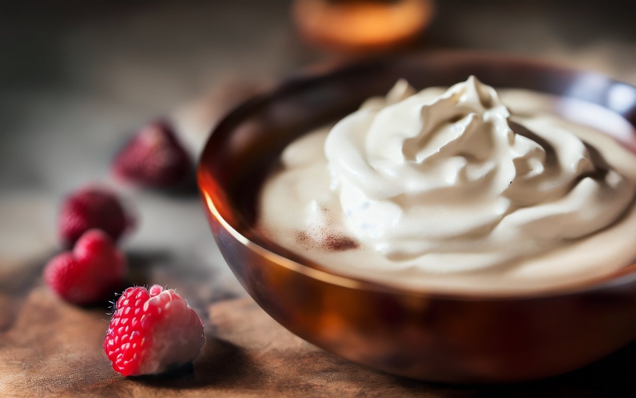 Суп из малины с безе