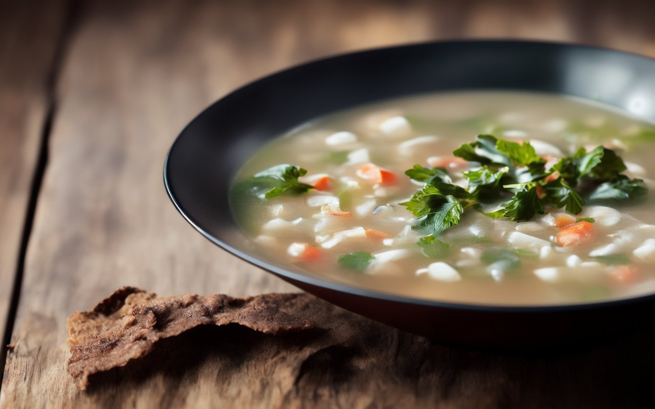 Суп с гречкой и печенью