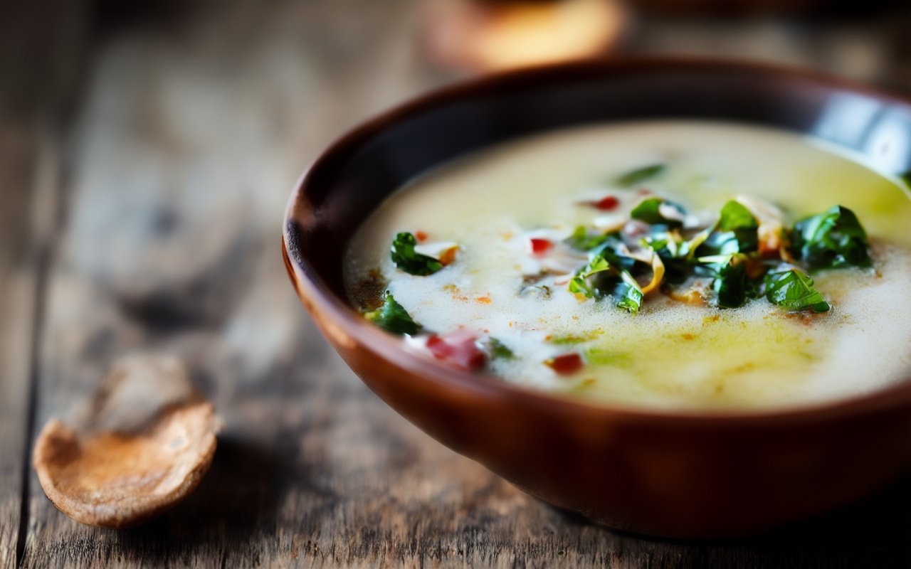 Суп с диким рисом и грибами