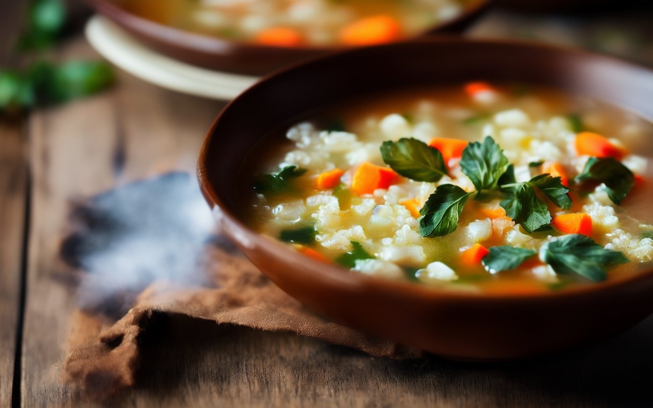 Суп с киноа и овощами