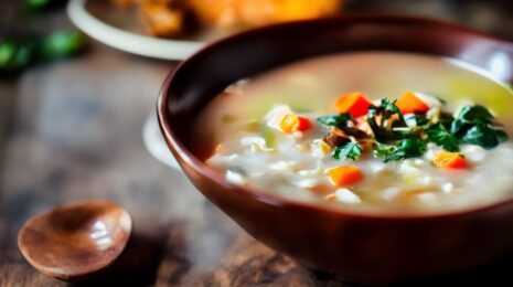 Суп с овсяными хлопьями и овощами