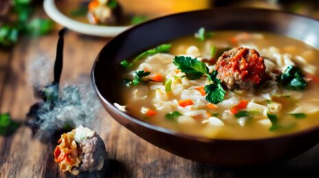 Суп с рисом и фрикадельками