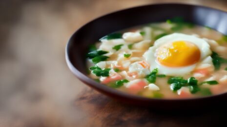Суп с рисом и яйцом (китайский вариант)