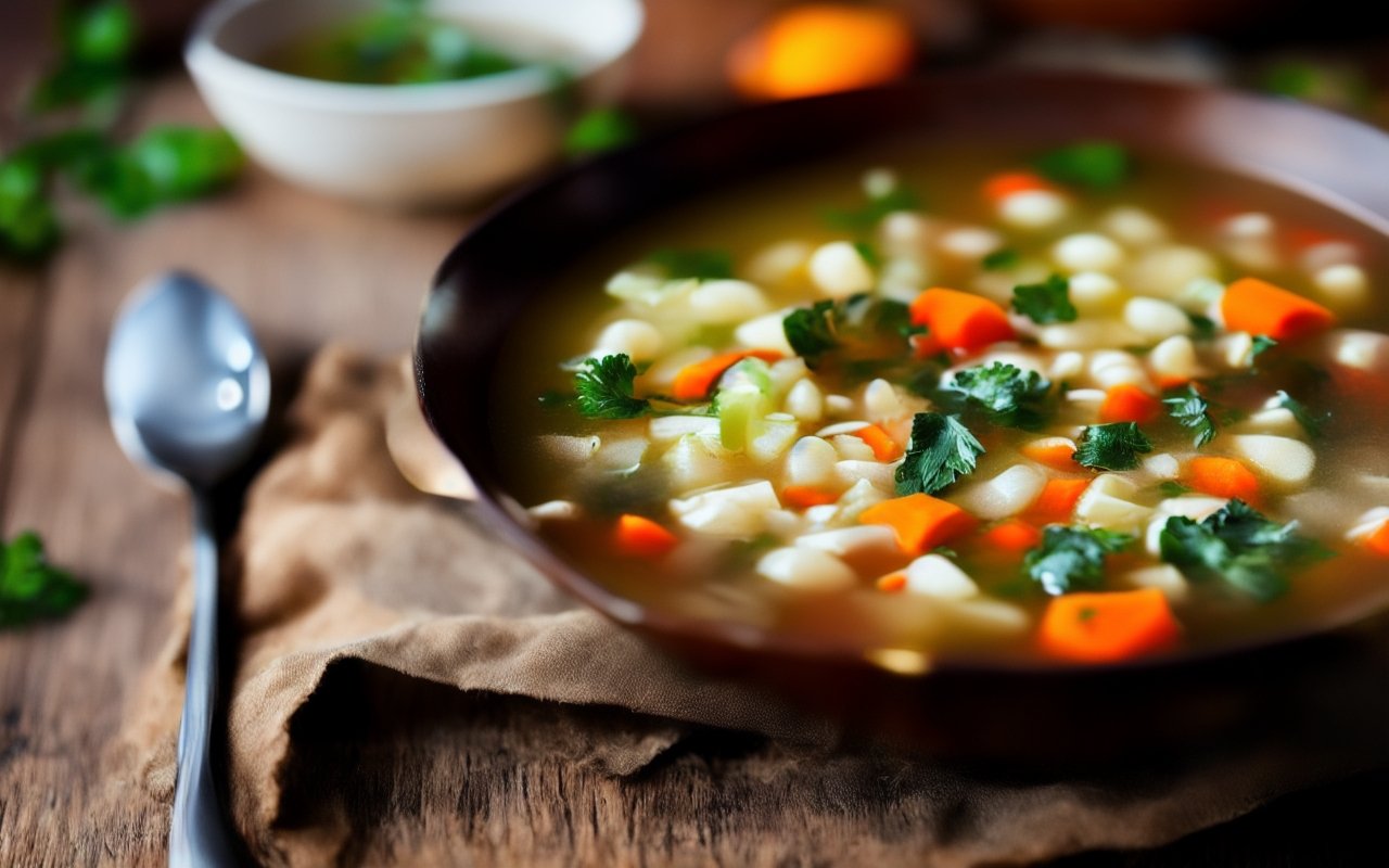 Суп с ячменем и овощами