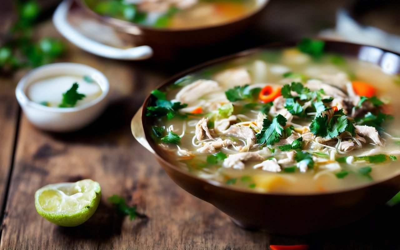 Суп Сайгон (вьетнамский куриный с вермишелью)