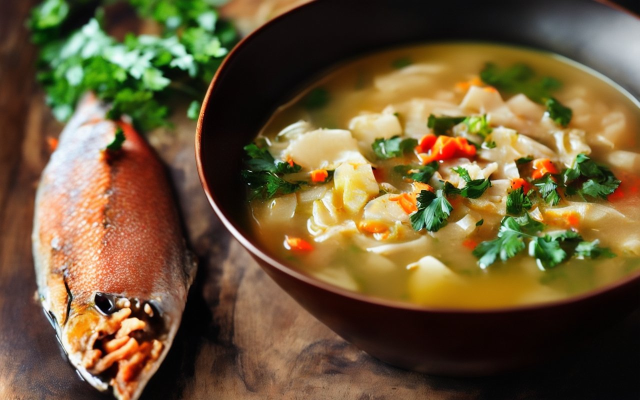 Суп Уха по-царски (с красной рыбой)