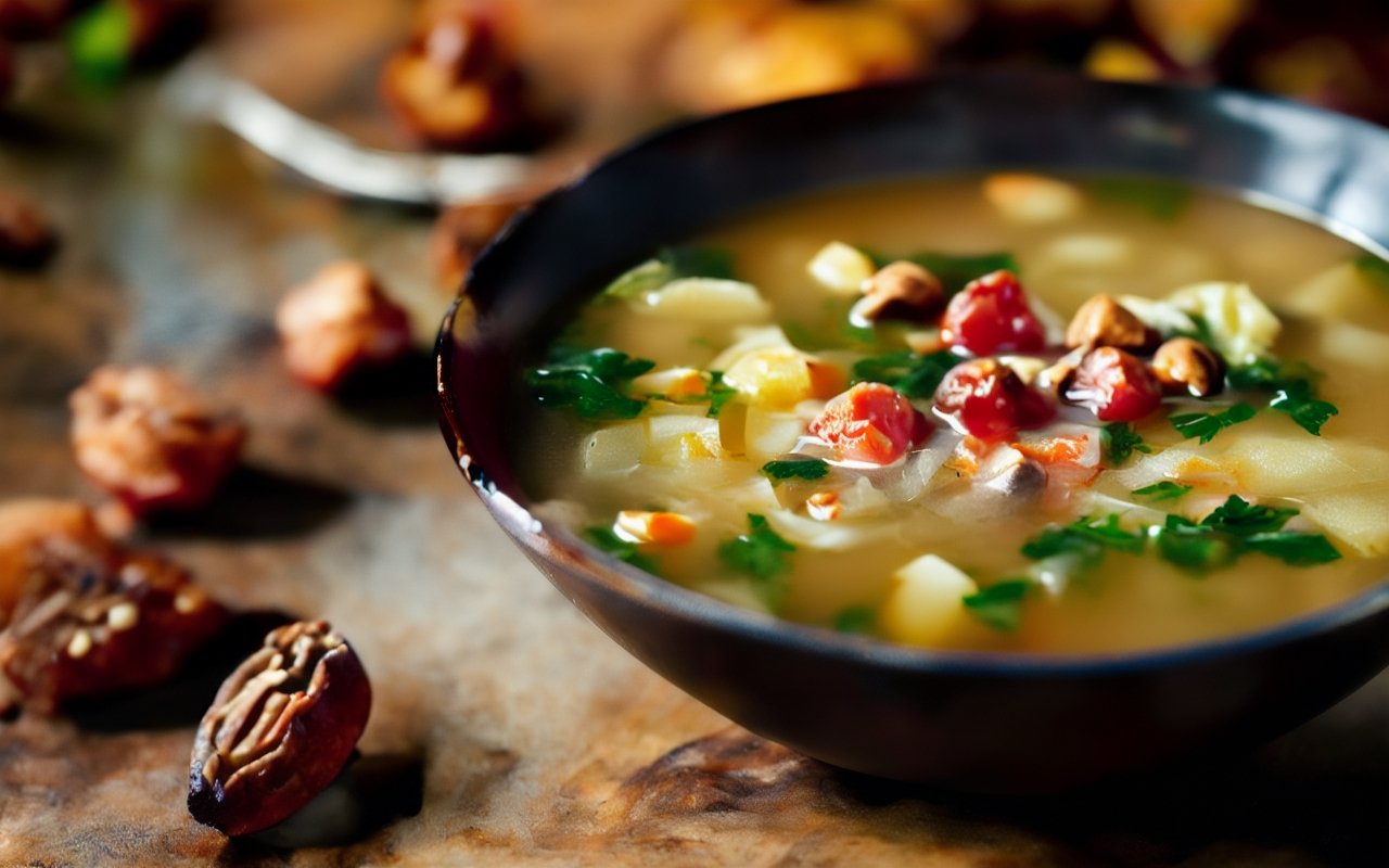 Суп Харчо по-мегрельски (с орехами)