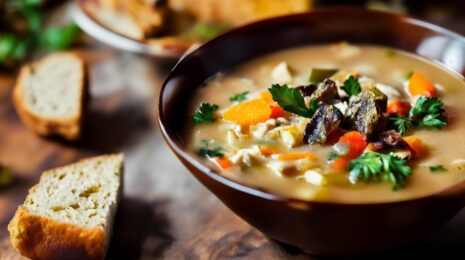 Хлебный суп с сухофруктами