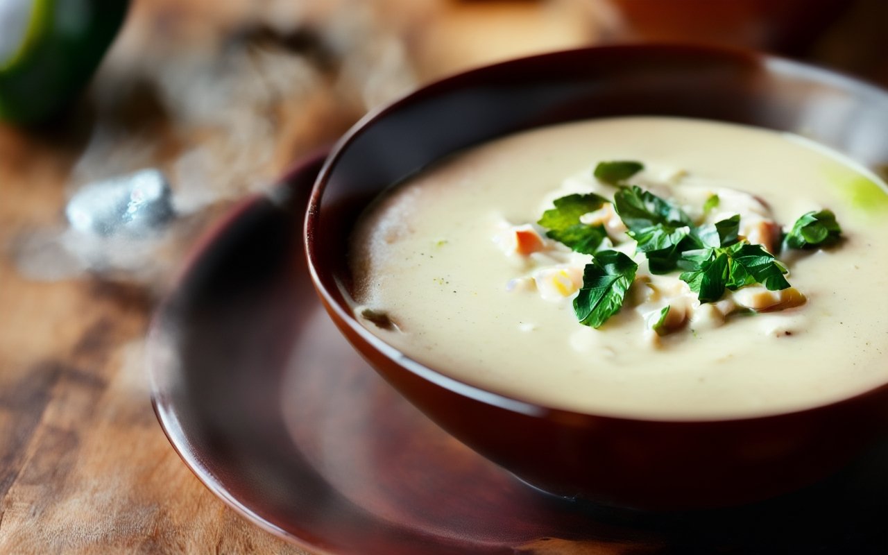 Холодный йогуртовый суп с авокадо