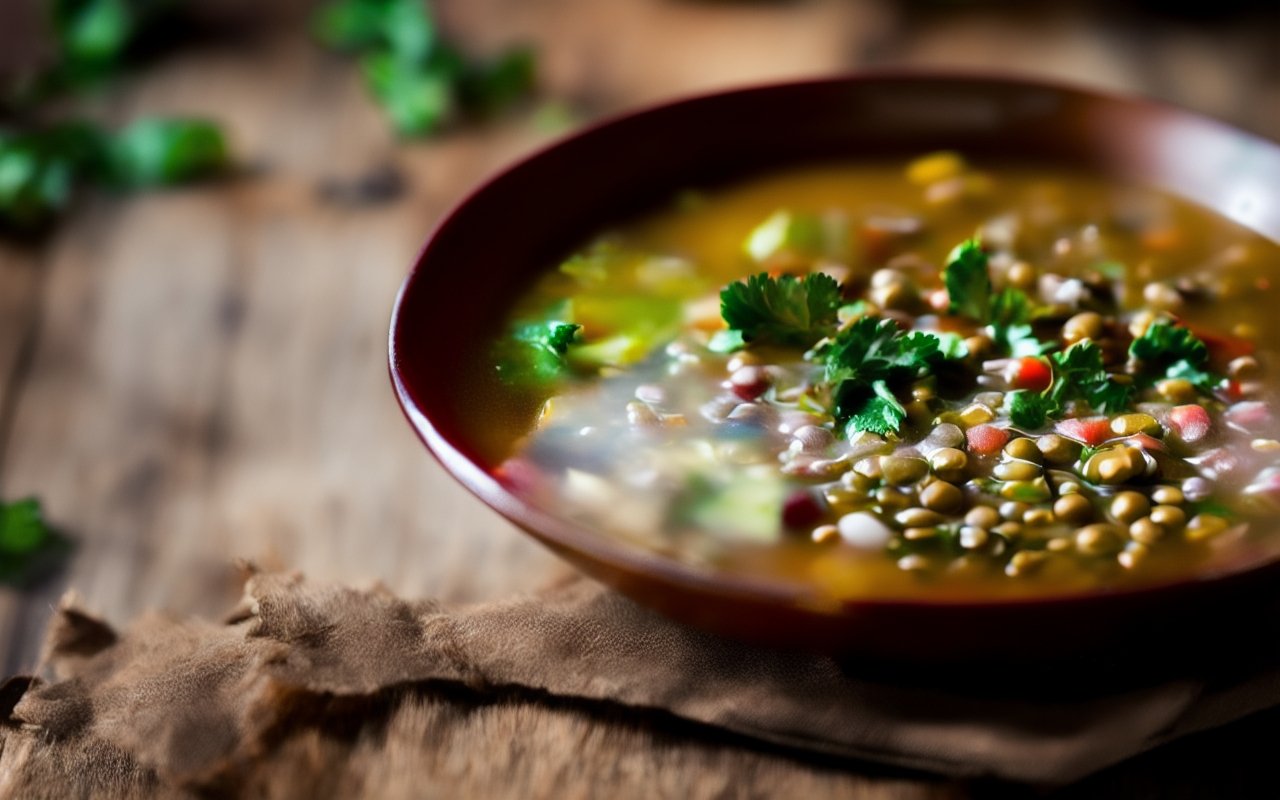 Чечевичный суп (красной или зеленой чечевицы)