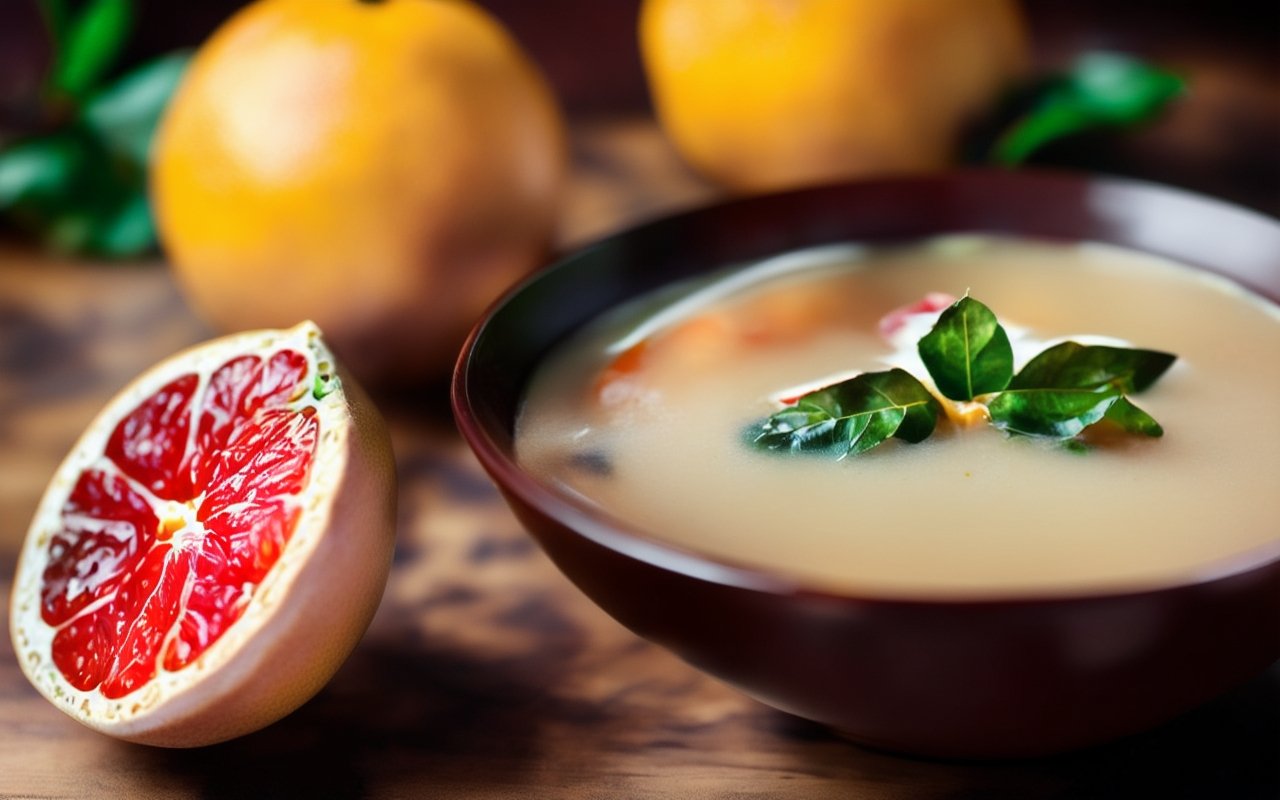 Шоколадный суп с грейпфрутом