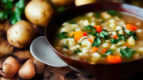Ячневый суп с картофелем