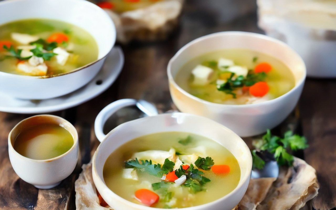 Рассольник на курином бульоне