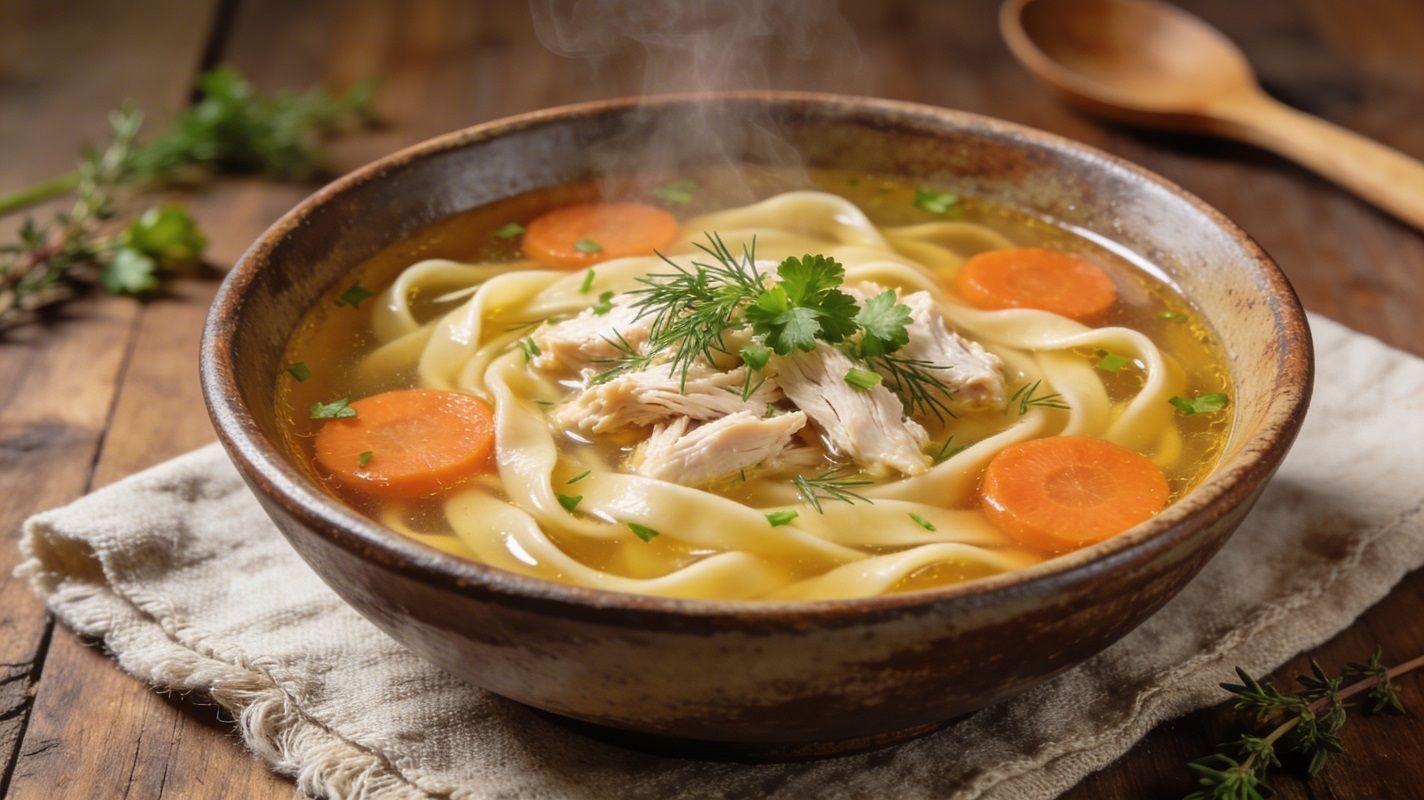 Куриный суп с домашней лапшой: подробный пошаговый рецепт