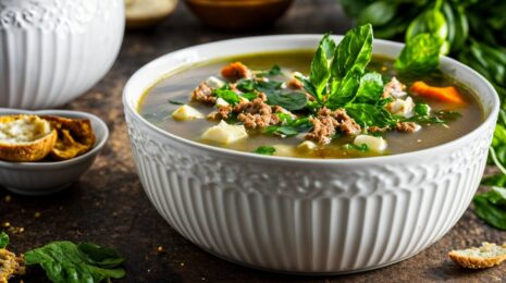 Рецепт супа с мясными консервами