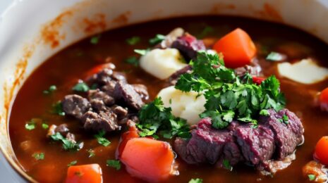 Традиционный борщ с мясом и свеклой - пошаговый рецепт